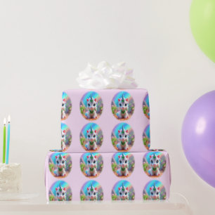 Schattigee baby eenhoorn en regenboog, meisjes ver cadeaupapier