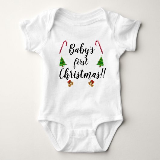 Schattigee Baby Eerste kerst Shirt (Voorkant)