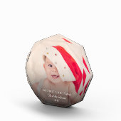 Schattigee Baby Eerste Kerstdag Gepersonaliseerd Fotoblokken (Rechts)