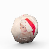Schattigee Baby Eerste Kerstdag Gepersonaliseerd Fotoblokken (Links)