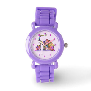 Schattigee Baby en mama olifantenhorloge Horloge