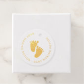 Schattigee Baby Footprints Blauw Baby Making Potio Bedankjes Labels (Met doos)