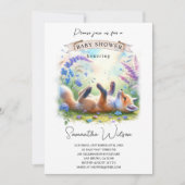 Schattigee Baby Fox Baby shower uitnodiging (Voorkant)