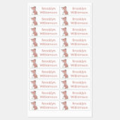 Schattigee baby fox cartoon gepersonaliseerd labels (Vel)