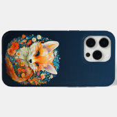 Schattigee Baby Fox met bloemetjes Papier Knipsel Case-Mate iPhone Case (Achterkant (horizontaal))