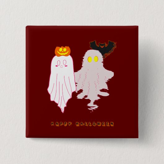 Schattigee Baby Ghosts Halloween Button (Voorkant)