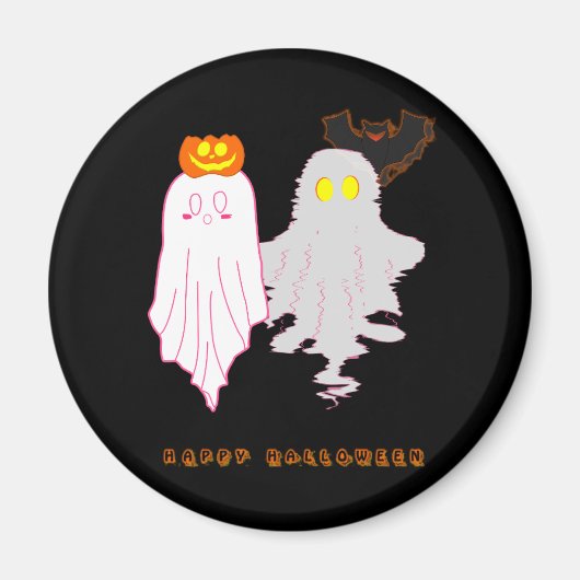 Schattigee Baby Ghosts Halloween Magnet Magneet (Voorkant)