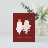 Schattigee Baby Ghosts Halloween vakantie Briefkaa Feestdagenkaart (Staand voorkant)
