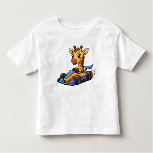 Schattigee Baby Giraffe autocoureur Kinder Shirts