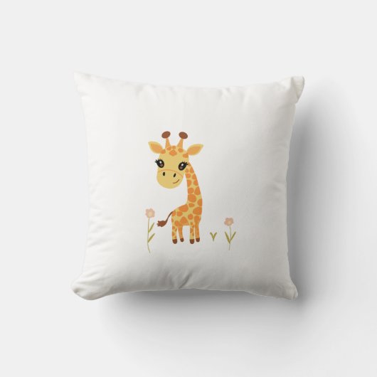 Schattigee Baby Giraffe Boho Kussen (Voorkant)