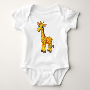 Schattigee Baby Giraffe Cartoon-35281 Romper