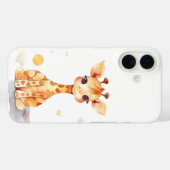 Schattigee Baby Giraffe iPhone 16 Hoesje (Achterkant (horizontaal))