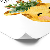 Schattigee Baby Giraffe kinderkamer Poster (Hoek)