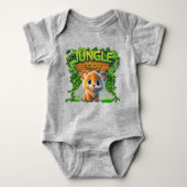 Schattigee Baby Grizzly Beer Zoo Animal Graphic 🐻 Romper (Voorkant)