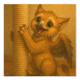 Schattigee baby grote oog griffioen krabben post f perfect poster