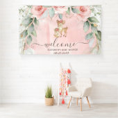 Schattigee Baby Herten Roze Rozen Spandoek (Insitu)