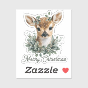 Schattigee Baby Herten Vrolijk Kerstfeest - Waterv Sticker