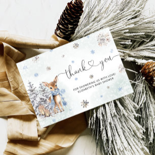 Schattigee Baby herten winter Baby shower Dank u Kaart