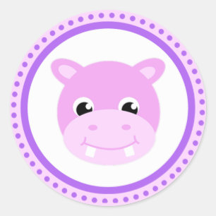 Schattigee Baby Hippo Cartoon Stickers