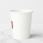 Schattigee Baby Hippo Moo Deng T-shirt met lange m Papieren Bekers (Links)