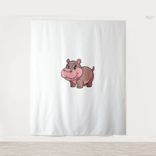 Schattigee Baby Hippo Moo Deng Tanktop_1 Wandkleed