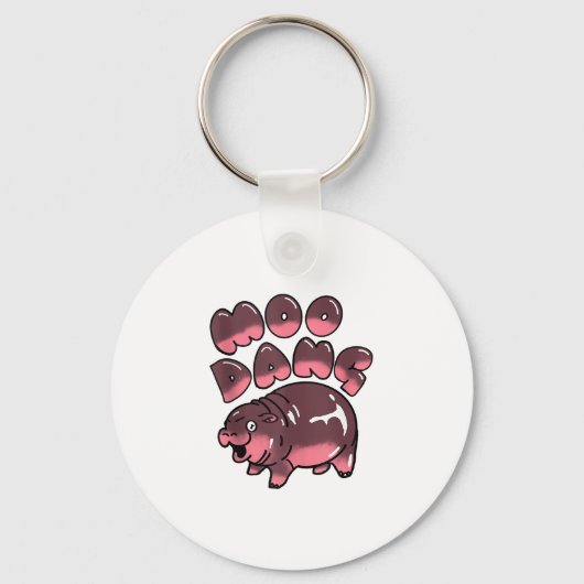 Schattigee Baby Hippo Tanktop Sleutelhanger (Voorkant)