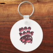 Schattigee Baby Hippo Tanktop Sleutelhanger (Voorkant)