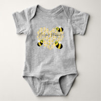 Schattigee Baby Honey Bee Honeycomb Hart met Naam