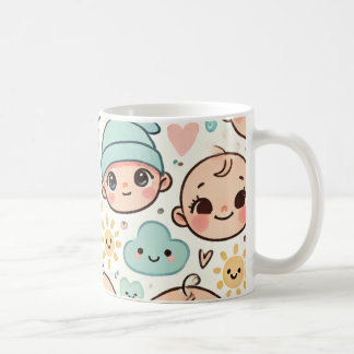 Schattigee baby-illustratiebeker koffiemok