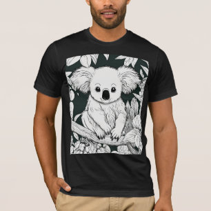 Schattigee Baby Koala kleurplaat T-shirt – Bella+C