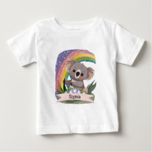 Schattigee Baby Koala Rainbow Aangepaste naam