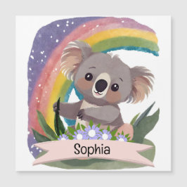 Schattigee Baby Koala Rainbow Aangepaste naam