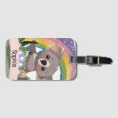 Schattigee Baby Koala Rainbow Aangepaste naam Bagagelabel (Voorkant (horizontaal))