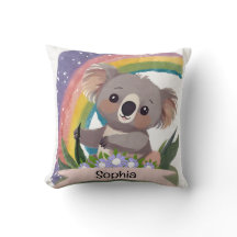 Schattigee Baby Koala Rainbow Aangepaste naam