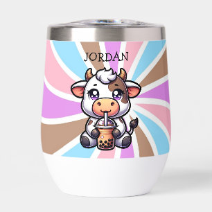 Schattigee Baby Koe Drink Boba Kawaii Cartoon