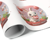 Schattigee baby Konijn valentijn hart Verpakking P Cadeaupapier (Rol Hoek)