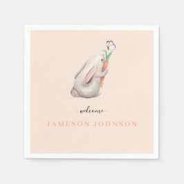 Schattigee Baby konijnenservetten voor feest Servet