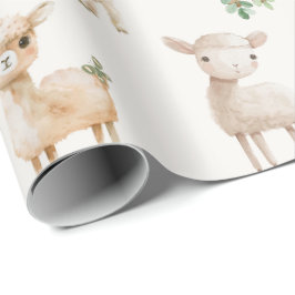 Schattigee baby-landbouwhuisdieren cadeaupapier