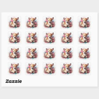 Schattigee baby lief vierkante sticker