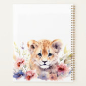 Schattigee Baby Lion gepersonaliseerde planner (Achterkant)