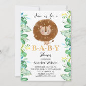 Schattigee Baby Lion King Baby shower uitnodiging (Voorkant)