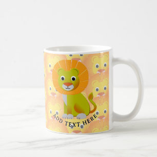 Schattigee Baby Lion over  printpatroon Koffiemok