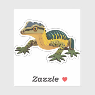 Schattigee Baby Lizard Cartoon Karakter Sticker