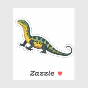 Schattigee Baby Lizard Cartoon Karakter Sticker