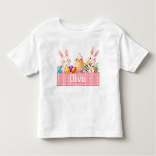 Schattigee baby meisje paashaas konijntje chick ro kinder shirts