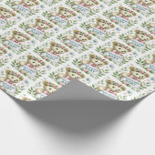 Schattigee baby meisjes welkom baby cadeaupapier (Hoek)