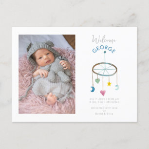 Schattigee Baby Mobiele foto Baby Aankondiging