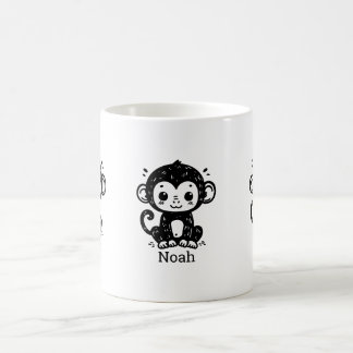 Schattigee Baby Monkey Drawing - Kawaii Nursery Ar Koffiemok