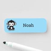 Schattigee Baby Monkey Drawing - Kawaii Nursery Ar Naamplaatje (In situ)