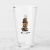 Schattigee Baby Monkey voeg Naam Glas toe (Achterkant)